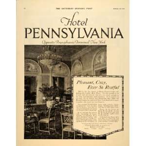  1919 Ad Hotel Pennsylvania Tea Room Turkish Bath 