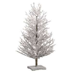  20 Snowy Faux Twig Tree White Brown (Pack of 4)