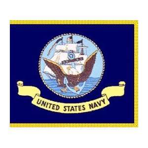  3 ft. x 5 ft. Navy Flag DBL Parade & Indoor Display with 