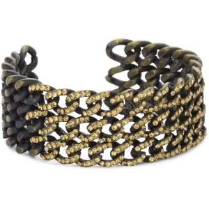    Joanna Laura Constantine Wide Curb Chain Cuff Bracelet Jewelry