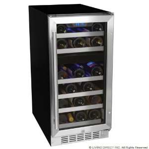   Dual Zone Stainless Steel Built In Wine Cooler