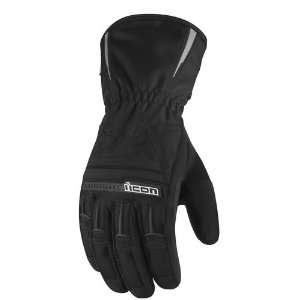  ICON PDX WATERPROOF WOMENS TEXTILE GLOVES BLACK XS 